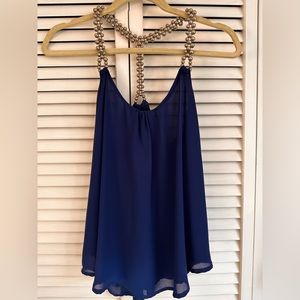 XOXO blouse, Size:sm Blue